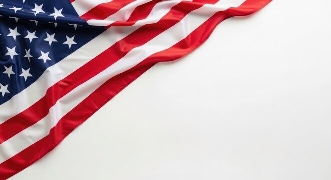 American flag corner stars and stripes on a white background