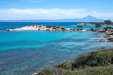 Obraz premium Sithonia coastline near Karydi Beach, Chalkidiki, Greece
