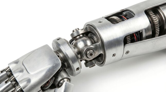 Industrial Machinery: Robotic Wrist Joint Close-Up