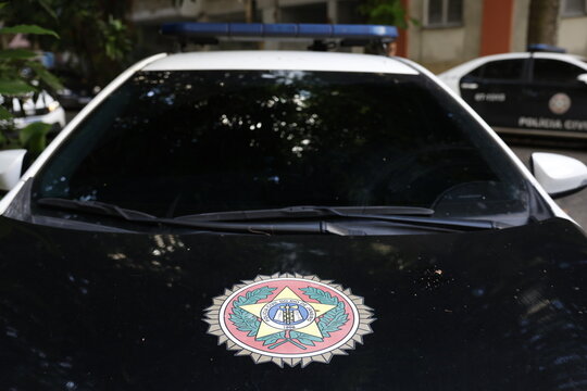 Police Station, vehicle of the Civil Police of Rio de Janeiro symbol - Rio de Janeiro, Brazil 04 March 2026