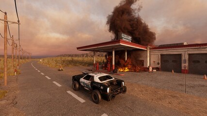パトカー　3DCGレンダリング © tsuneomp