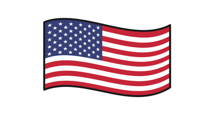 Obraz premium Waving American Flag Symbolizing Patriotism and National Pride.