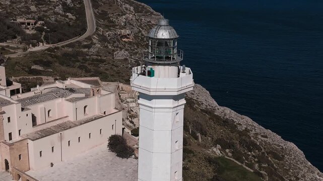 Santa Maria di Leuca. Faro. Crane down.