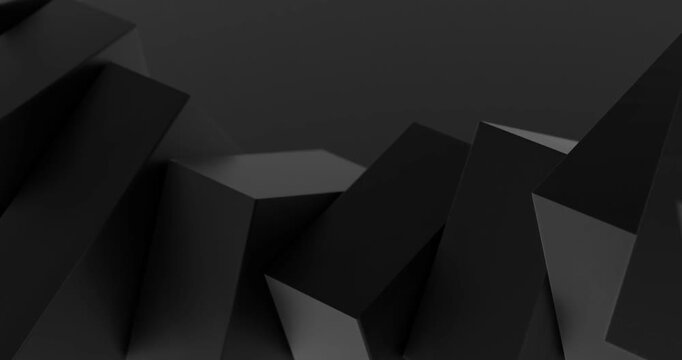 Dark abstract 3d low poly geometric background looping animation