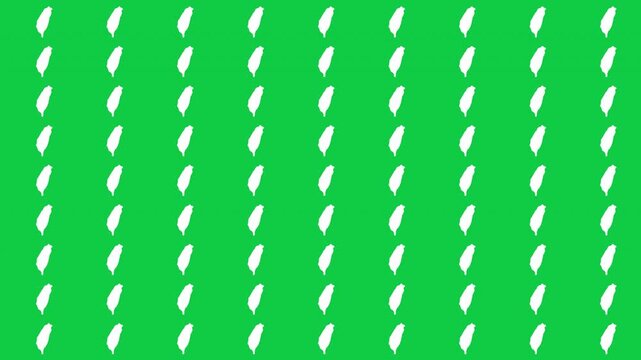 Taiwan map pattern scrolling 15 second loop with green background