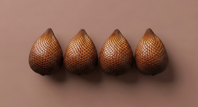 four brown snake gourd on brown background