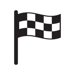 Fototapeta premium race flag icon vector sign symbol isolated on white background