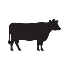 Obraz premium Cow animal silhouette. bold