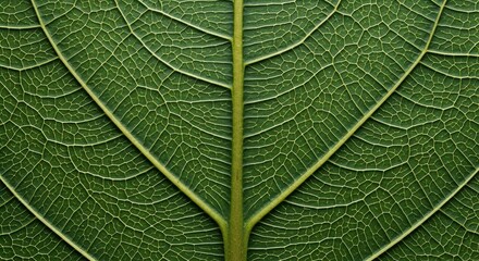 Fototapeta premium Close up green leaf veins