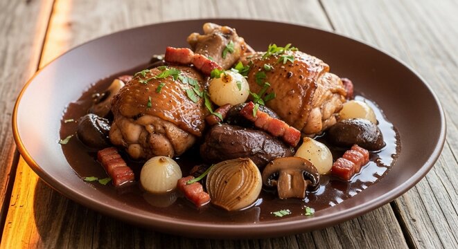 Cooked chicken dish on plate