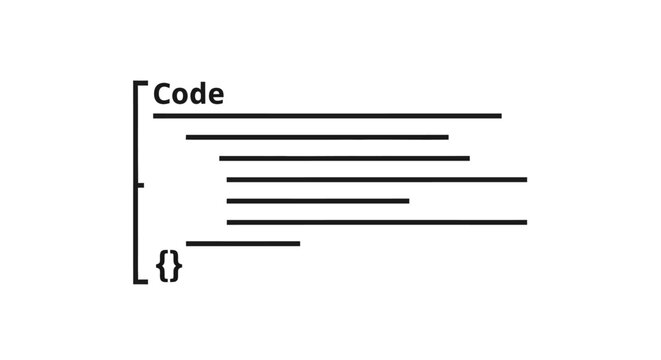 Lines of code on screen.