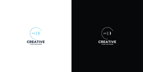 Fototapeta premium modern design logo of new technology company