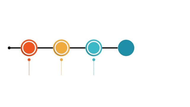 Six Step Animated Horizontal Timeline Infographic for Business Presentations