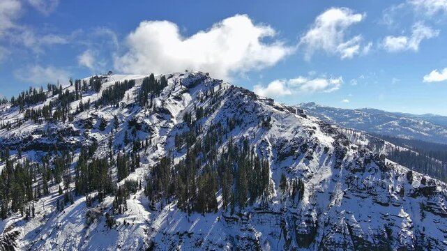 Sugar Bowl valley and mountain peaks