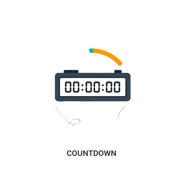 A digital clock showing a zero countdown timer on a plain white background