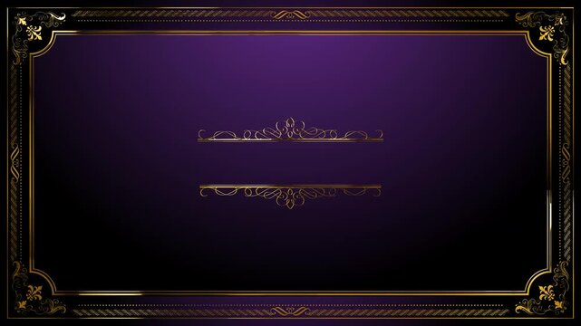 golden frame certificate template empty text green screen background