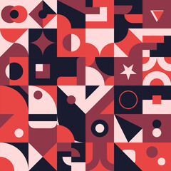 Obraz premium Bold Geometric Cell Grid - Generative Abstract Pattern
