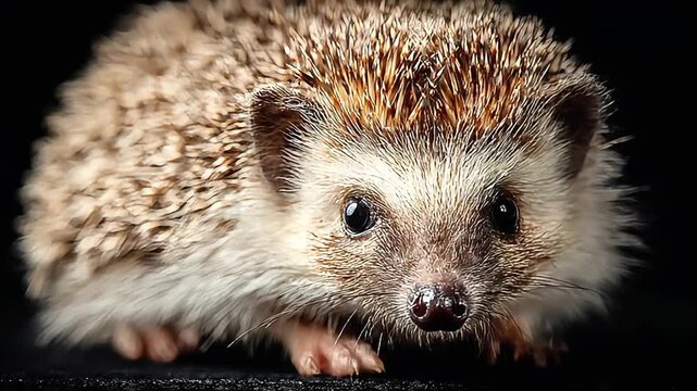 A close-up portrait of a hedgehog evokes feelings of wonder and charm, perfect for nature-themed content or illustrating resilience and individuality.