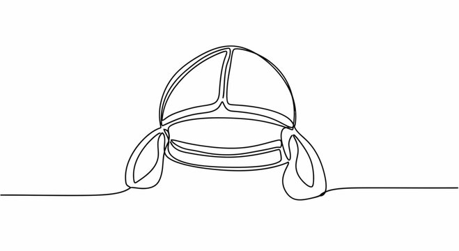 Minimalist continuous line drawing of a durag, perfect for fashion, lifestyle, or personal care branding. Simple and elegant visual for various design projects.