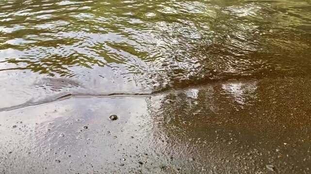 water drops on the water