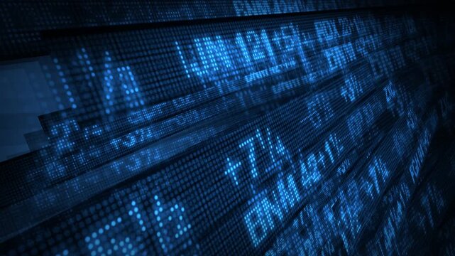 Financial stock market chart and candlestick data trends with investment analytics for trading and portfolio management.