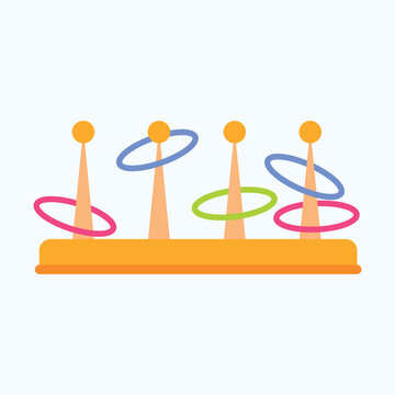 Illustration of an Baby ring toss game