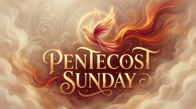 Pentecost Sunday Fire Flame Spiritual Background