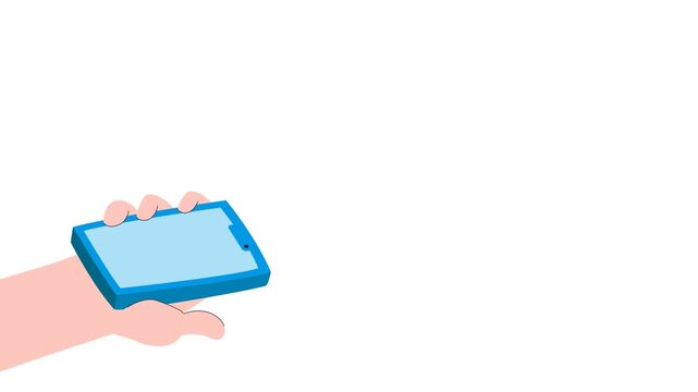 animation saving money with smartphone for education&nbsp;investment