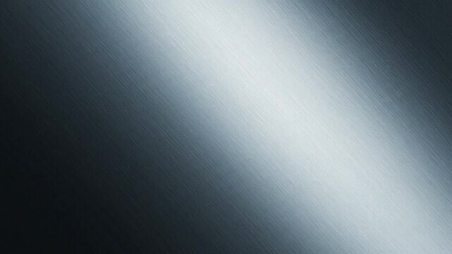 Abstract brushed metal surface with diagonal light reflection and subtle texture creating a modern industrial background