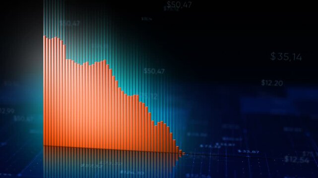Financial stock market chart and candlestick data trends with investment analytics for trading and portfolio management.