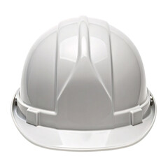 Fototapeta premium Shiny white safety helmet for construction and industrial use