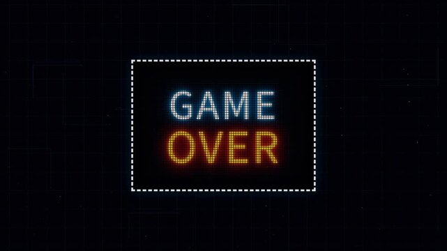 Experience the Thrill of Victory and Defeat with the Iconic 'Game Over' Display