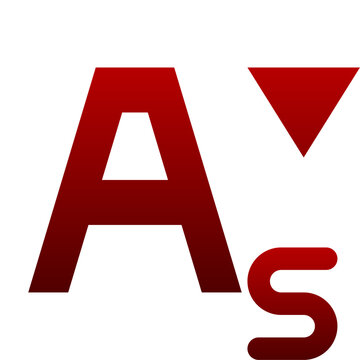 Red advanced subscript tool icon for typography edit and font format