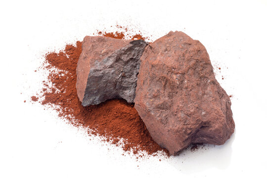 The hematite and hematite powder used for extracting iron