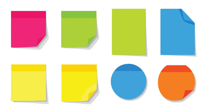 A collection of colorful sticky notes