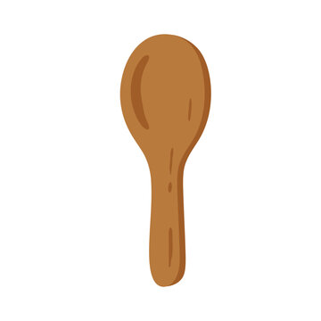 wooden spoon vector illustration