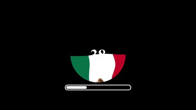 Mexico Flag Loading Animation &ndash; Modern UI Loading Screen Loop