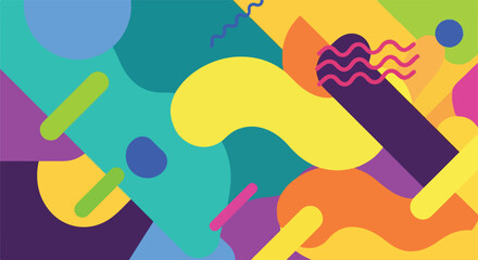 Colorful abstract shapes and lines 5. © Jiuaa