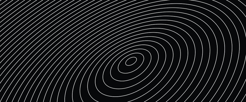 Seamless circular lines pattern radio wave background, radio wave illustration background.