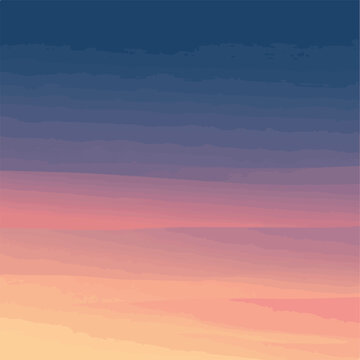 A serene sunset sky with layered clouds