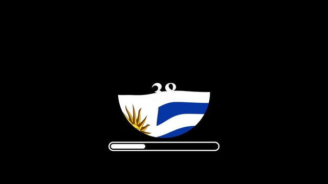 Uruguay Flag Loading Animation &ndash; Modern UI Loading Screen Loop