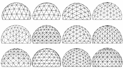 Geometric domes a collection of varying curved architectural structures © Amrita