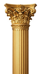 Naklejka premium PNG Ornate golden Corinthian column