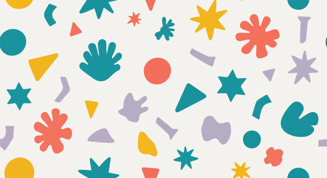 Colorful abstract shapes and symbols 2.