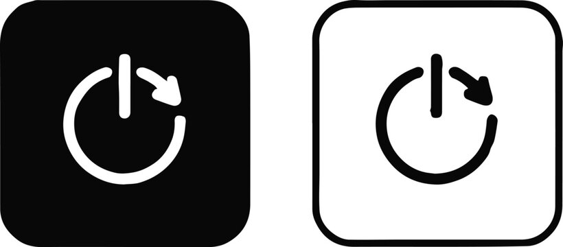power control auto on off monochrome dark light ui element