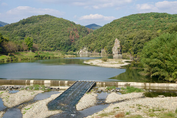 Fototapeta premium Weir Below Seonbawi Rock