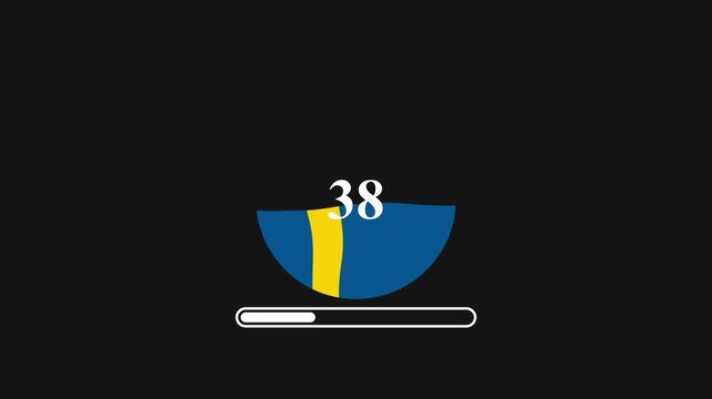 Sweden Flag Loading Animation &ndash; Modern UI Loading Screen Loop