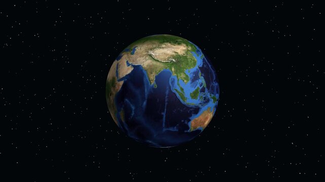 Animated Globe Zooming into Dijon France with Geographic Data Overlay