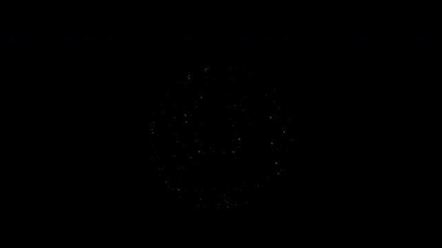 New Year Celebration Fireworks Explosion Seamless Loop with Alpha Channel