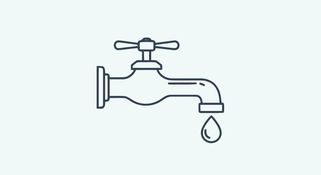 vector illustration of a faucet